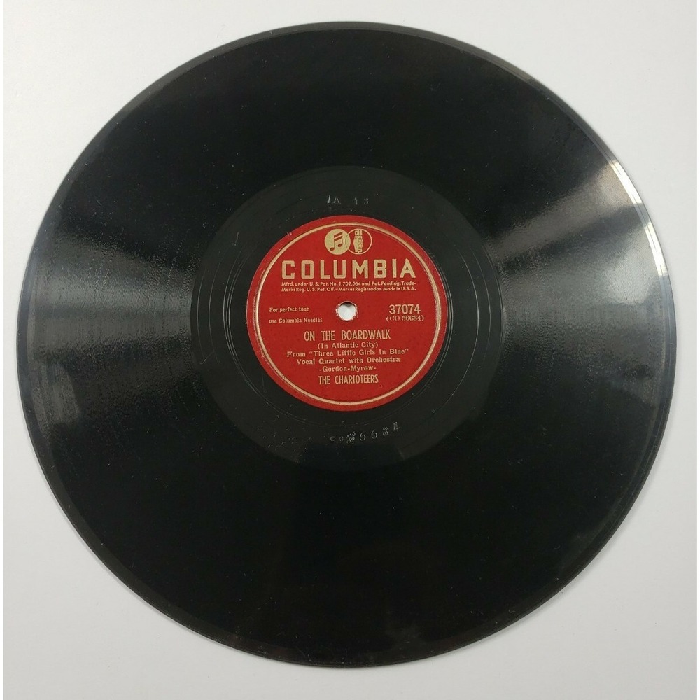 The Charioteers - 78rpm single 10-inch – Columbia #37074 On The Boardwalk E-/E-